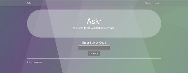 A screenshot of the Askr application